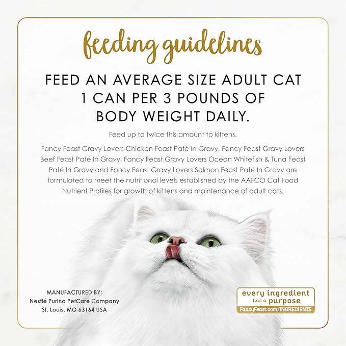 Purina Fancy Feast Gravy Lovers Variety Pack Feast Pate in Wet Cat Food Gravy - (Pack of 1) 4.5 lb. Boxes