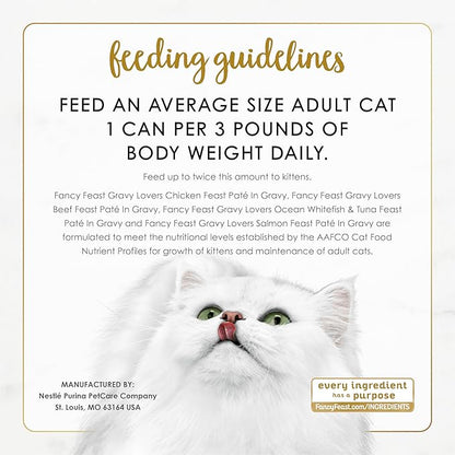 Purina Fancy Feast Gravy Lovers Variety Pack Feast Pate in Wet Cat Food Gravy - (Pack of 1) 4.5 lb. Boxes