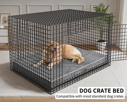 Orthopedic Dog Bed - Extra Large Dog Bed, Waterproof & Washable W/Removable Pet Bed Cover,Dog Beds Large W/Egg Crate Foam Support for Dogs Up to 115 lbs