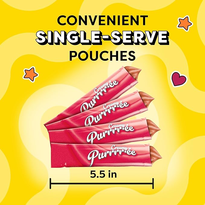 Temptations Creamy Puree Squeezable Lickable Wet Cat Treats with Beef Liver, 0.42 oz. Tubes, 16 Count