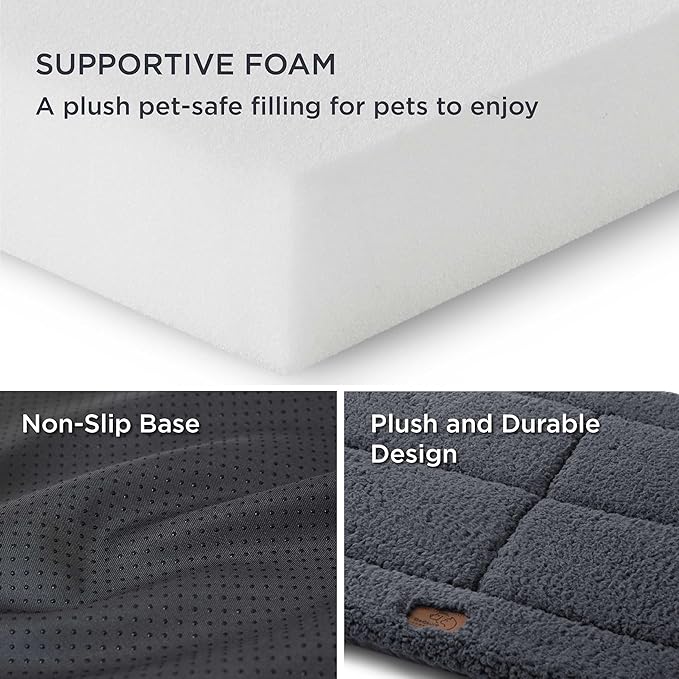 Bedsure Washable Dog Bed for Extra Large Dogs, Soft Foam Floor Pet Mat, Lightweight Travel Flat Puppy Mattress for Indoor Pet