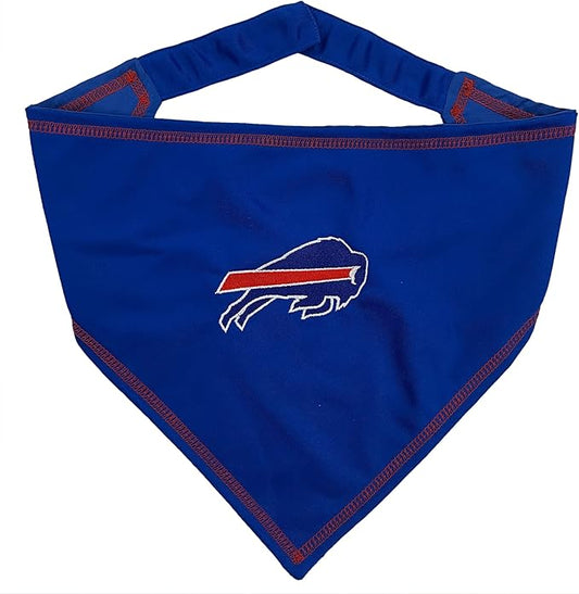 Pets First NFL Buffalo Bills TIE Bandana, Large/X-Large. Dog Bandana Scarf Bib for Pet Cat Dog. The Ultimate Game-Day, Party Bandana (BUF-3550-L-XL)