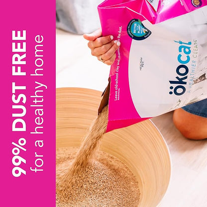 ökocat Super Soft Wood Clumping Cat Litter, Unscented, 10.6 pounds - Natural Ingredients, Stops Odor, Clumps Solid, 99% Dust Free, Great for All Cats, Sensitive Paws, Kittens