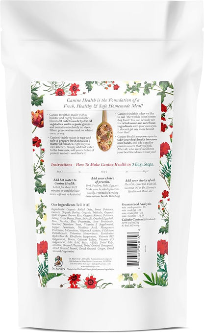 Dr. Harvey's Canine Health Miracle Dog Food, Human Grade Dehydrated Base Mix for Dogs with 9 Vegetables and 6 Organic Whole Grains (Trial Size 6.5 Oz)