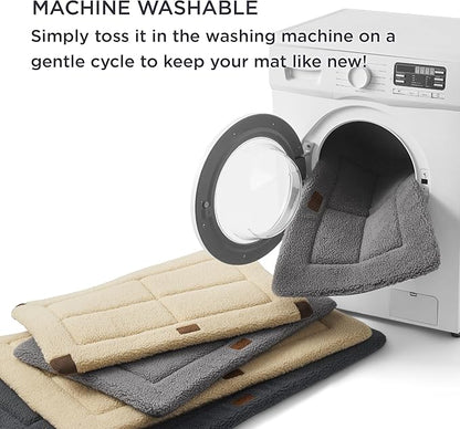 Bedsure Washable Dog Bed for Large Dogs, Soft Foam Floor Pet Mat, Lightweight Travel Flat Puppy Mattress for Indoor Pet