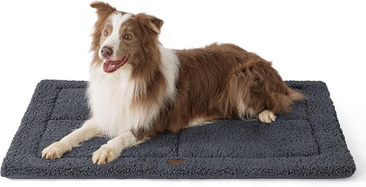 Bedsure Washable Dog Crate Bed for Large Dogs, Soft Foam Floor Pet Mat, Versatile Lightweight Pet Crate Pad for Cages