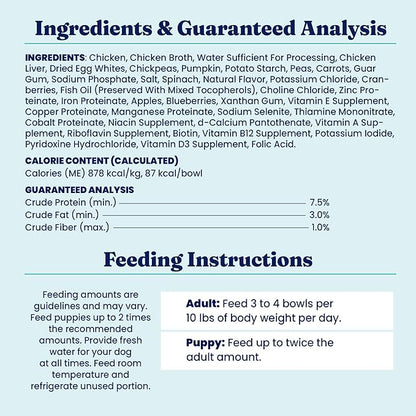 Solid Gold Wet Dog Food for Small Dogs - Grain Free Small Dog Food Wet Recipe w/Chicken, Superfoods & Vitamins for Gut Health & Immune Support - for Puppies, Adult & Senior Breeds - 12ct 3.5oz Cups