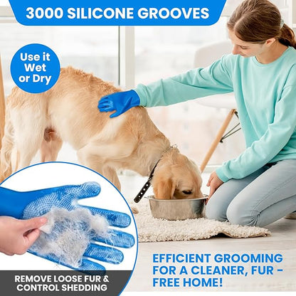 8Pcs Pet Grooming Kit for Dog Cat & Horse|Dog Cleaning Gloves|Cat,Dog Grooming Supplies|Dog Bath Paw Brush for Grooming and Washing |Dog Bathing Brush |Dog Shampoo Brush|Cat,Dog Bathing Supplies