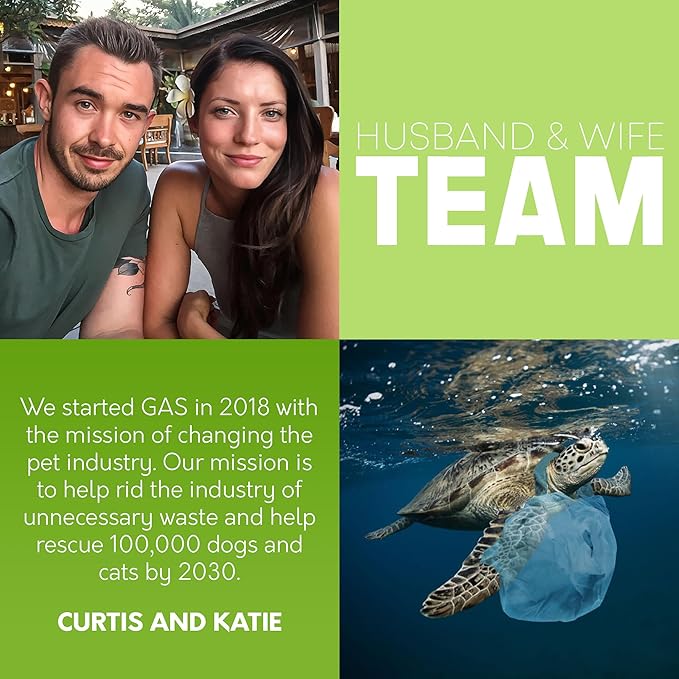 Certified Home Compostable Cat Litter Bags For Poop - 10% to Charity - Cornstarch-Based - For Cleaning Up Litter Trays - NF T51-800 Compliant - 60 Extra Large Disposable Bags