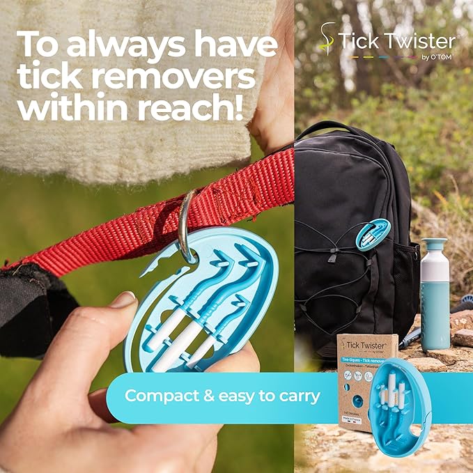 Tick Twister Tick Remover for Dogs and Human - Made in France - Tick Puller for Humans and Dogs - 3 Different Sizes - Dog Tick Removal Tool - Also for All Other Pets - Tick Nipper in
