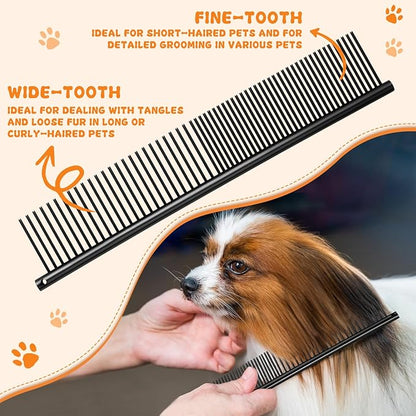 Professional Dog Grooming Scissors Set, 7 Inch/8 Inch Pet Grooming Scissors Chunkers Shears for Dog, Curved Dog Grooming Scissors, Thinning Shears for Dog with Grooming Comb