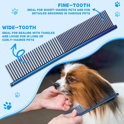 Professional Dog Grooming Scissors Set, 7 Inch/8 Inch Pet Grooming Scissors Chunkers Shears for Dog, Curved Dog Grooming Scissors, Thinning Shears for Dog with Grooming Comb