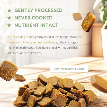 Herz Air-Dried Dog Food – U.S.A Turkey Breast Recipe 2 lb, Single Pure-Meat, Grain Free, All Natural, High Protein, Limited Ingredients