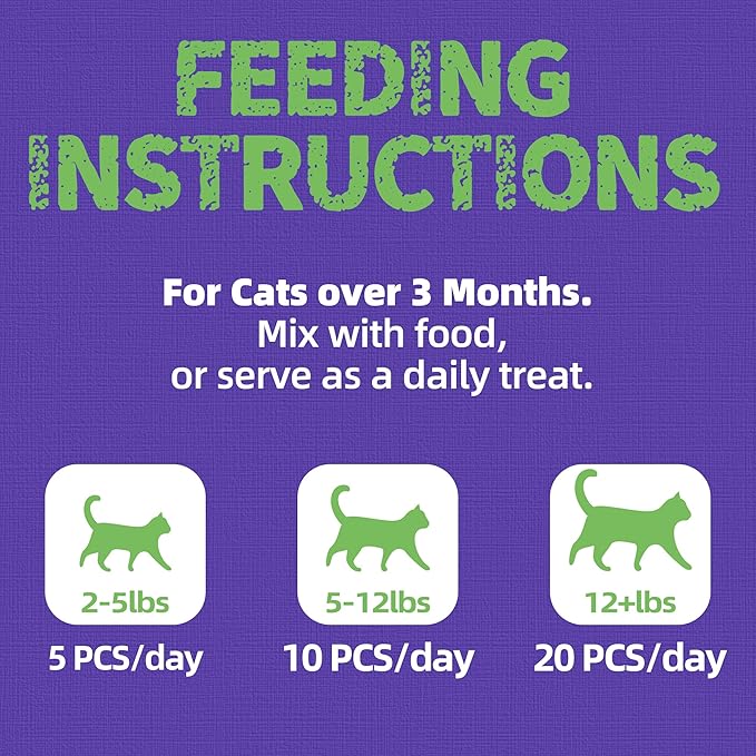 Just Try 16 OZ Blueberry Cat Treats for Indoor Cats, Gluten Free, Low-Calorie Healthy Cat Snacks, Plant-Based Fiber-Rich Natural Chicken Flavor Training Treats