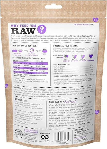 I and Love and You Stir and Boom Dehydrated Freeze Dried Raw Dog Food - Turkey - Grain Free, Real Meat, No Fillers, 1lb Bag