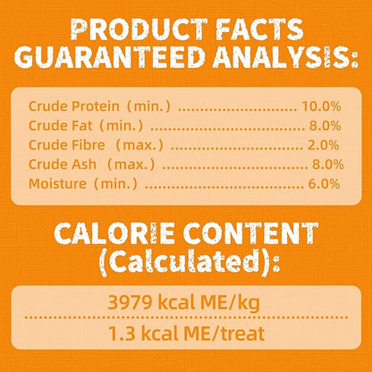 Just Try 13.4 OZ Pumpkin Cat Treats Cat Constipation Relief Hairball Control Healthy Salmon Snacks Training Biscuits Treats for Digestive Support Low Calorie Kitten Snacks