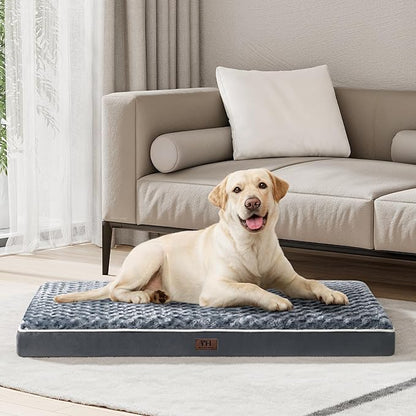 WESTERN HOME WH Orthopedic Extra Large Dog Beds Large Sized Dog, Big Dogs Bed for Jumbo Giant Dogs, Removable Washable Cover, Egg Crate Foam, Non-Slip Bottom Waterproof Pet Bed Mat, 54 x 42 Inch