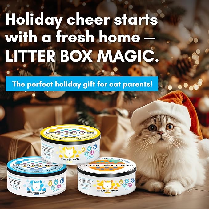 Cat Litter Deodorizer Jar (1 Fresh Scent and 1 Fragrance Free, 16 Oz, Pack of 2) - Cat Litter Odor Absorber Gel - Litter Box Pet Air Freshener - Litter Odor Eliminator to Freshen Air