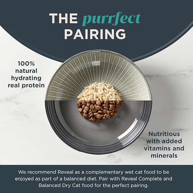 Reveal Natural Wet Cat Food, 18 Count, Grain Free, Limited Ingredient Cat Food Cups, Sardine with Mackerel in Broth, 2.12 oz Easy Peel Cups