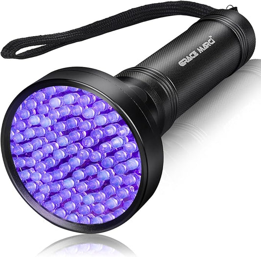 UV Flashlight Black Light, 100 LED Blacklight Flashlight for Dog/Cat Pet Urine Detector, Bed Bug, Scorpion, Show Drying Urine Stains on Toilets