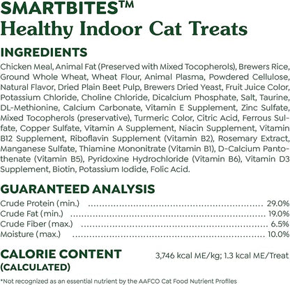 Greenies Feline Smartbites Healthy Indoor Cat Treats, Chicken Flavor, 16 oz. Tub