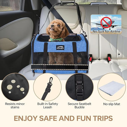 Large Cat/Dog Carrier up to 25 Pounds, Portable Soft Sided Pet Travel Carriers for Medium Big Cats and Puppy, Collapsible Puppy Crate Outdoor 20x13x13in, Dark Blue