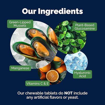 YuMOVE Young & Active Dog Tablets | Hip and Joint Supplement for Dogs with Glucosamine, Hyaluronic Acid, Green Lipped Mussel| Dogs Aged Under 6 | 60 Tablets