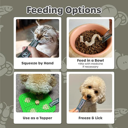 Choolip Squeeze Vita Stick Lickable Cat Treats & Dog Puree – 49-Count Liver Support Tubes, Creamy Grain-Free High-Protein Puree with Milk Thistle, Vitamin E & CoQ10 for Liver Health & Detox Support