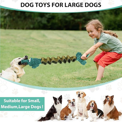 Squeaky Plush Stuffed Pet Toys With Crinkle Paper - Interactive Tug of War for Small, Medium, Large Dogs - Cute Puppy Toy to Keep Them Busy