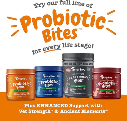 Zesty Paws Probiotics for Dogs - Digestive Enzymes for Gut Flora, Digestive Health, Diarrhea & Bowel Support - Clinically Studied DE111 - Dog Supplement for Pet Immune System – Pumpkin – Pack of 2