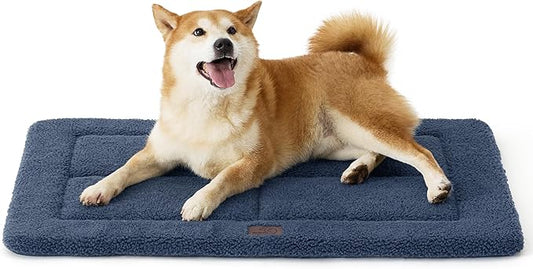 Bedsure Washable Dog Crate Bed for Large Dogs, Soft Foam Floor Pet Mat, Versatile Lightweight Pet Crate Pad for Cages