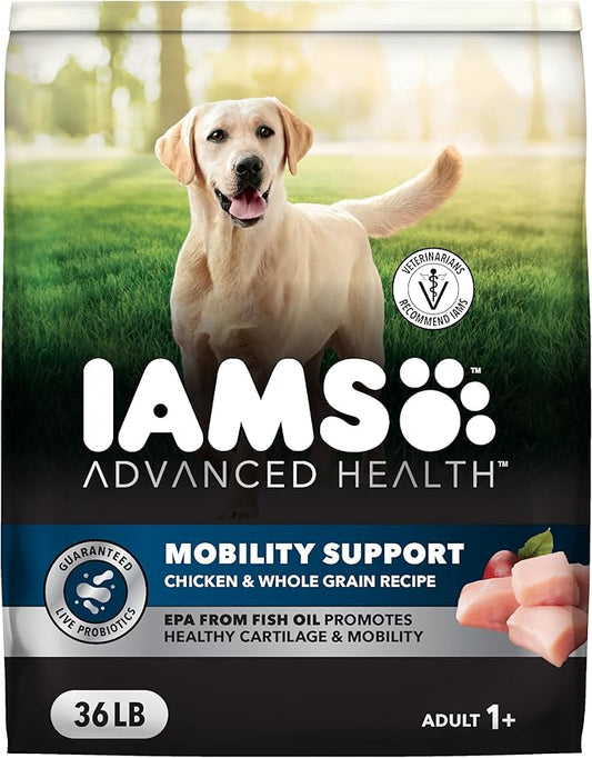 IAMS Advanced Health Mobility Support Chicken and Whole Grain Recipe Adult Dry Dog Food, 36 lb. Bag