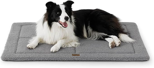 Bedsure Washable Dog Crate Bed for Large Dogs, Soft Foam Floor Pet Mat, Versatile Lightweight Pet Crate Pad for Cages