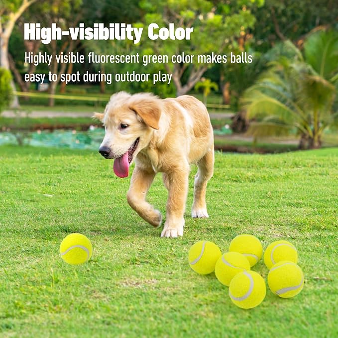 Pet Prime Dog Toy Tennis Ball 6 Pcak 2.5 Inch for Max Automatic Ball Lanucher Interactive Pet Balls for Exercise Training Play Fetch