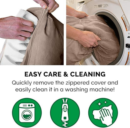 FurHaven Orthopedic Foam Sofa Dog Bed with Washable & Removable Cover - Plush/Suede - Almondine, Dogs Up to 35 lbs - Medium