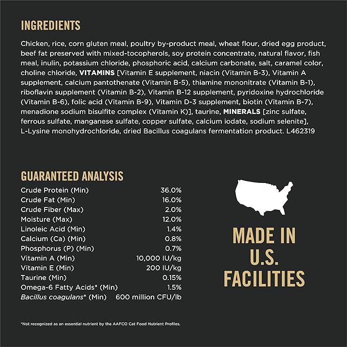 Purina Pro Plan High Protein Cat Food With Probiotics for Cats, Chicken and Rice Formula - 3.5 lb. Bag