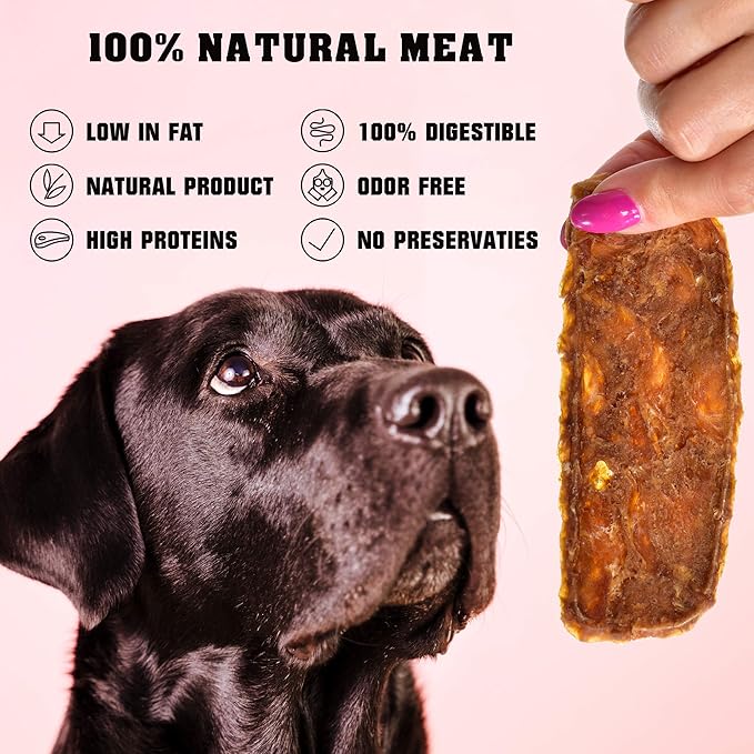 Chicken Jerky Dog Treats Human Grade - High Protein Meat - All Natural High Protein Dried Strips - Best Chews Sweet Potato for Training Small & Large Dogs - Made for USA 24 Oz. (Chicken Fillet)