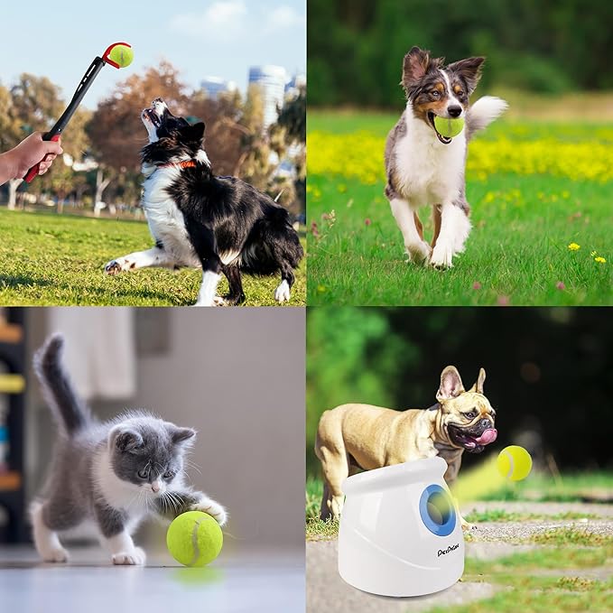 Pet Prime Dog Toy Tennis Ball 6 Pcak 2.5 Inch for Max Automatic Ball Lanucher Interactive Pet Balls for Exercise Training Play Fetch