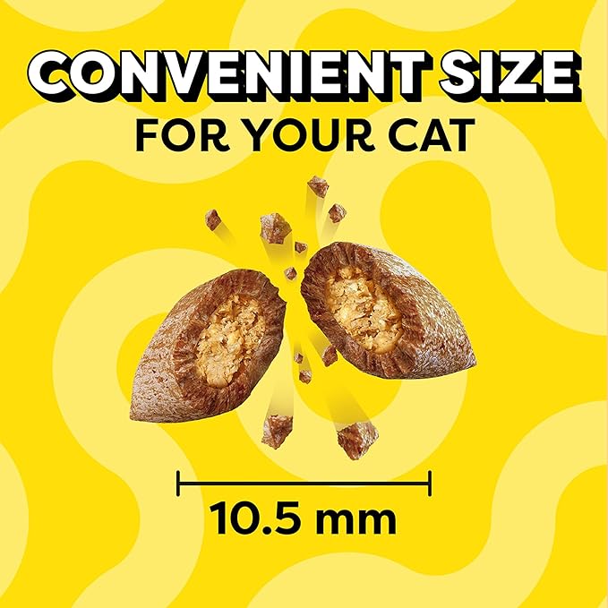 Temptations Classic Crunchy and Soft Cat Treats, Savory Salmon Flavor, 6.3 oz. Pouch (Pack of 10)