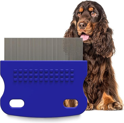 Petpost Tear Stain Remover Comb for Dogs | Extra Fine Stainless Steel Dog Eye Comb | Gentle Grooming Tool for Shih Tzu, Maltese & Small Breeds | Dog Face Comb for Eye Cleaning