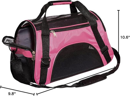 Pet Carrier Soft-Sided Carriers for Cat Carriers Dog Carrier for Small Medium Cats Dogs Puppies Pet Carrier Airline Approved Cat Dog Pet Travel Carrier (Medium,Pink)