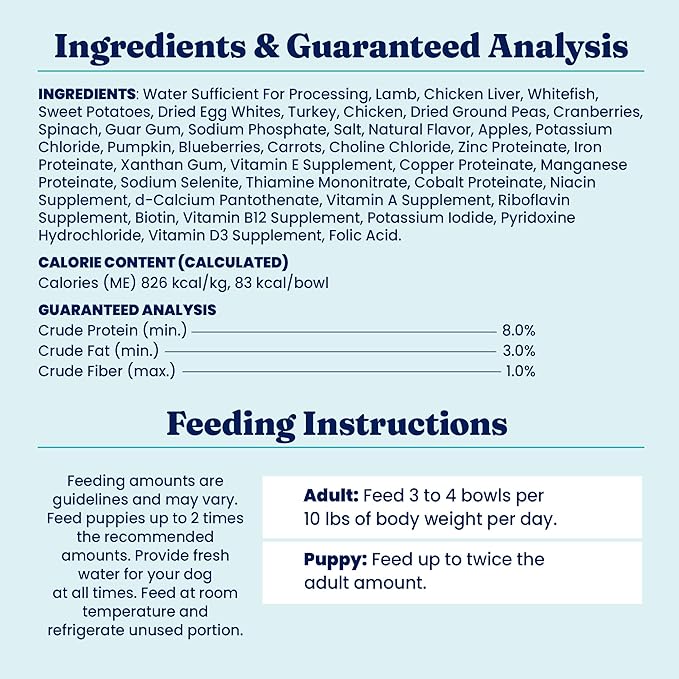 Solid Gold Wet Dog Food for Small Dogs - Grain Free Small Dog Food Wet Recipe w/Real Lamb, Superfoods & Vitamins for Gut Health & Immune Support - for Puppies, Adult & Senior Breeds - 12ct 3.5oz Cups