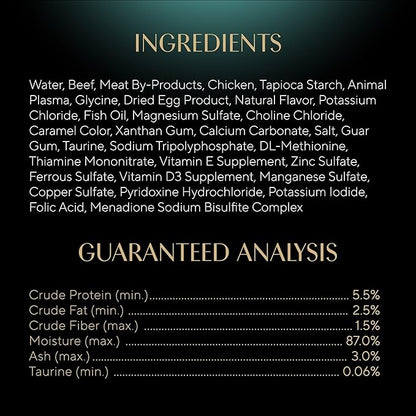 Sheba Gravy Indulgence Adult Wet Cat Food Beef Entree in Extra Gravy, 2.6 oz. Twin-Pack Trays (24 Count, 48 Servings)