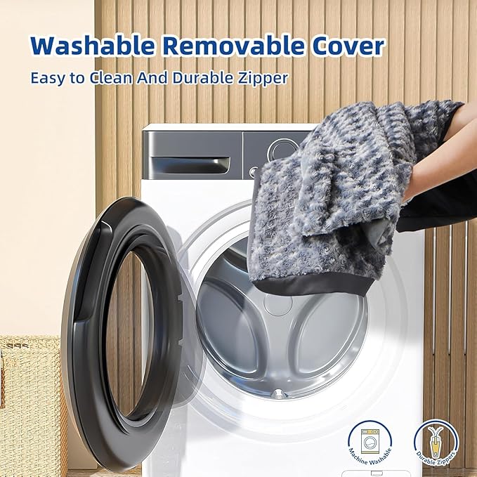 WESTERN HOME WH XL Dog Beds Large Sized Dog with Soft Rose Plush Removable Washable Cover, Egg Crate Foam Support and Non-Slip Bottom, Waterproof Orthopedic Dogs Bed Pet Mat, 42 x 30 Inch