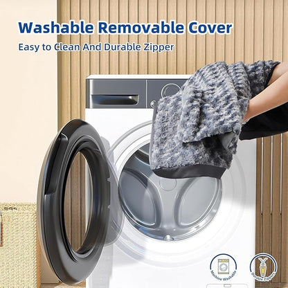 WESTERN HOME WH XL Dog Beds Large Sized Dog with Soft Rose Plush Removable Washable Cover, Egg Crate Foam Support and Non-Slip Bottom, Waterproof Orthopedic Dogs Bed Pet Mat, 42 x 30 Inch