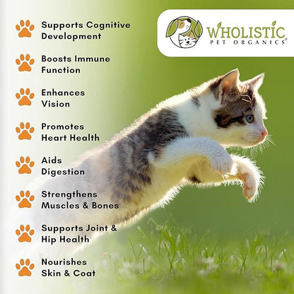 Wholistic Pet Organics Feline Complete Organic Pumpkin - 4 Oz - Multivitamin & Probiotic Powder for Cats - Natural Cat Food & Digestive Support