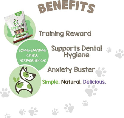 Nature Gnaws Bully Sticks for Dogs 11-12" (1Lb) - Mixed Thickness - Long Lasting for Aggressive Chewers and Large Dogs - Natural Beef Dog Chew Bones