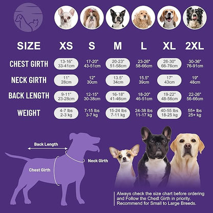 cyeollo Recovery Suit for Dogs Surgery Suit Female Spay Soft Breathable Pet Onesie Bodysuit Male Dog Neuter, Small Medium Dogs Surgical Recovery Shirt, Dinosaur, L