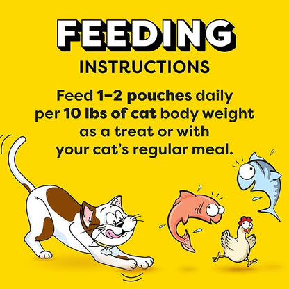 Temptations Creamy Puree Squeezable Lickable Wet Cat Treat with Chicken, Salmon, and Tuna Variety Pack, 0.42 oz. Tubes, 24 Count, Pack of 3 (72 Total)