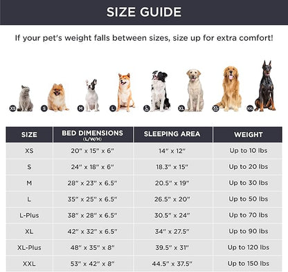 Bedsure Orthopedic Dog Bed for Large Dogs - Big Washable Dog Sofa Beds Large, Supportive Foam Pet Couch Bed with Removable Washable Cover, Waterproof Lining and Nonskid Bottom, Black